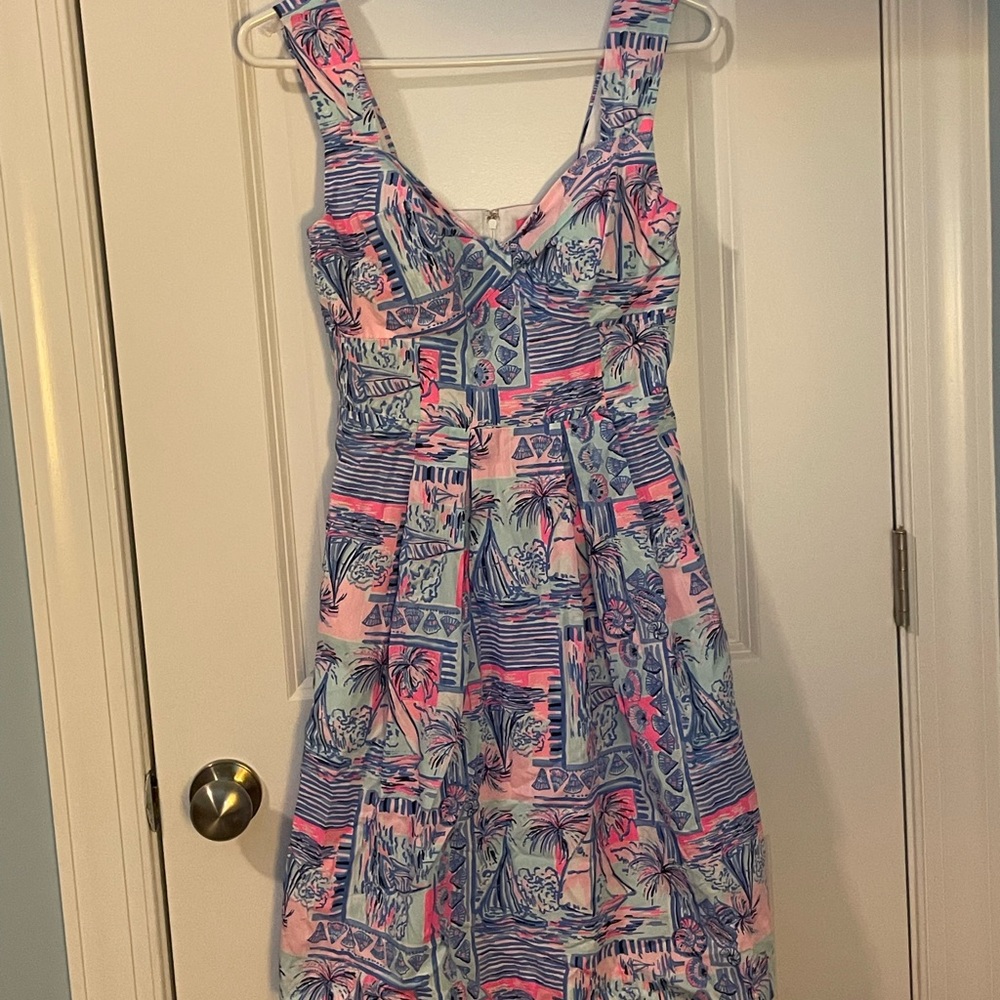 Lilly Pulitzer Pink and Blue Mini Dress